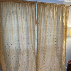 Custom golden drape panels